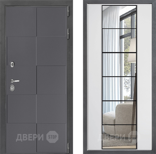 Дверь Дверной континент ДК-3/606 ФЛЗ-2 Зеркало Белый софт в Чехове