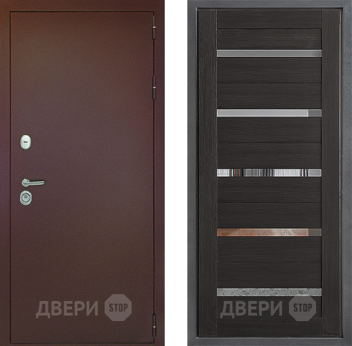 Дверь Дверной континент Рубикон Медь Дизайн ФЛ-47 Венге в Чехове