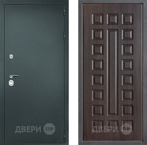 Входная металлическая Дверь Дверной континент Рубикон Серебро Дизайн ФЛ-183 Венге в Чехове