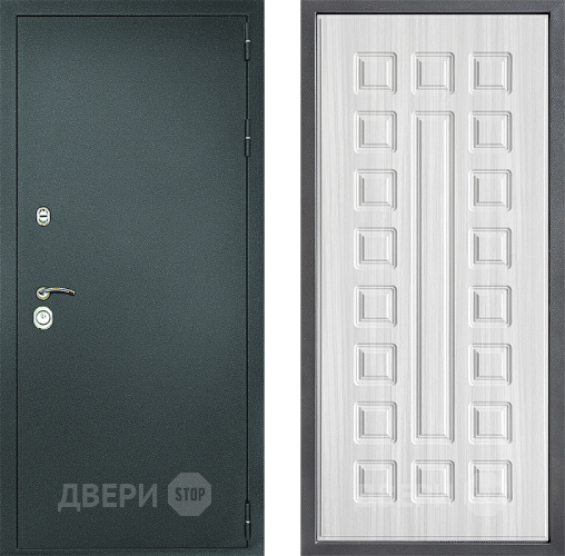Входная металлическая Дверь Дверной континент Рубикон Серебро Дизайн ФЛ-183 Сандал белый в Чехове