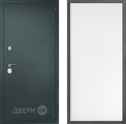 Дверь Дверной континент Рубикон Серебро Дизайн ФЛ-649 Белый софт в Чехове