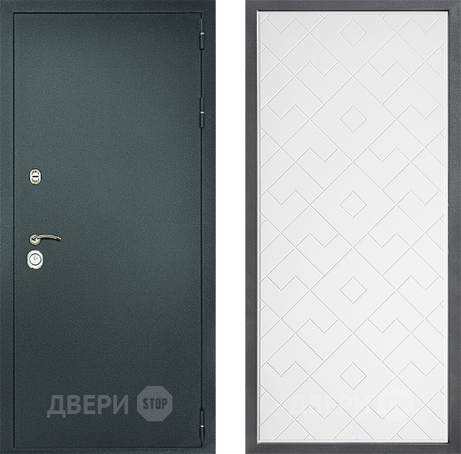 Дверь Дверной континент Рубикон Серебро Дизайн ФЛ-Тиффани Белый софт в Чехове