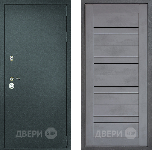 Дверь Дверной континент Рубикон Серебро Дизайн ФЛ-49 Бетон серый в Чехове