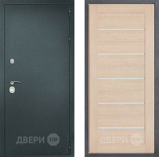 Входная металлическая Дверь Дверной континент Рубикон Серебро Дизайн ФЛ-46 Капучино в Чехове