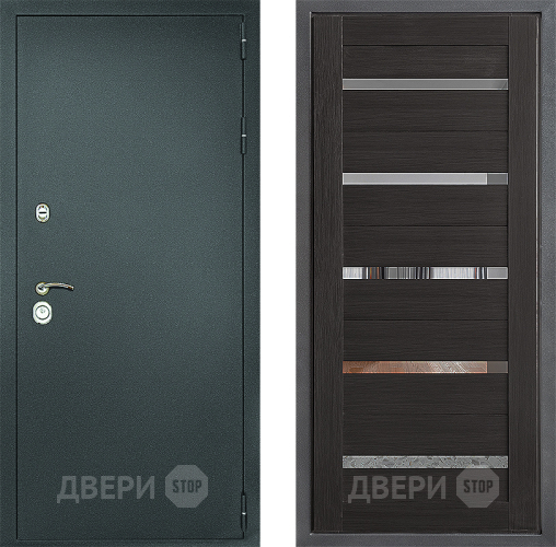 Входная металлическая Дверь Дверной континент Рубикон Серебро Дизайн ФЛ-47 Венге в Чехове