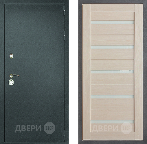 Входная металлическая Дверь Дверной континент Рубикон Серебро Дизайн ФЛ-47 Лиственница белая в Чехове