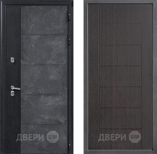 Входная металлическая Дверь Дверной континент ДК-15 Бетон ТЕРМО ФЛ-Лайн Венге в Чехове