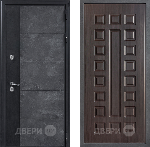 Входная металлическая Дверь Дверной континент ДК-15 Бетон ТЕРМО ФЛ-183 Венге в Чехове