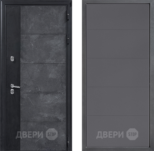 Входная металлическая Дверь Дверной континент ДК-15 Бетон ТЕРМО ФЛ-649 Графит софт в Чехове