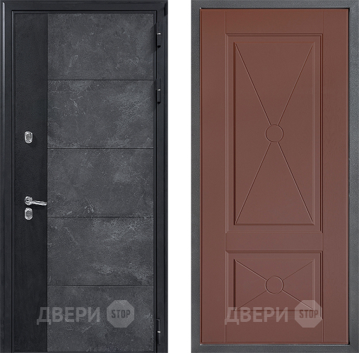 Дверь Дверной континент ДК-15 Бетон ТЕРМО ФЛ-617 Ясень шоколадный в Чехове