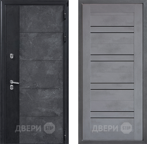 Дверь Дверной континент ДК-15 Бетон ТЕРМО ФЛ-49 Бетон серый в Чехове