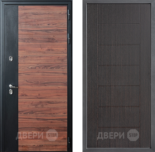 Входная металлическая Дверь Дверной континент ДК-15 Красное Дерево ТЕРМО ФЛ-Лайн Венге в Чехове