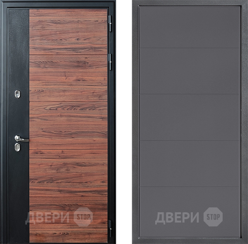 Входная металлическая Дверь Дверной континент ДК-15 Красное Дерево ТЕРМО ФЛ-649 Графит софт в Чехове