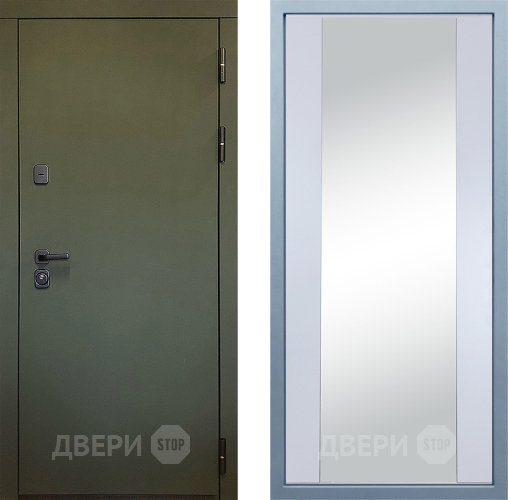 Входная металлическая Дверь Дива МД-61 Д-15 Зеркало Белый в Чехове