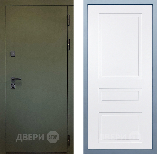Входная металлическая Дверь Дива МД-61 Н-13 Белый в Чехове