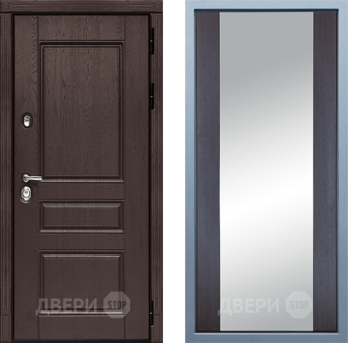 Входная металлическая Дверь Дива МД-90 Д-15 Зеркало Венге в Чехове