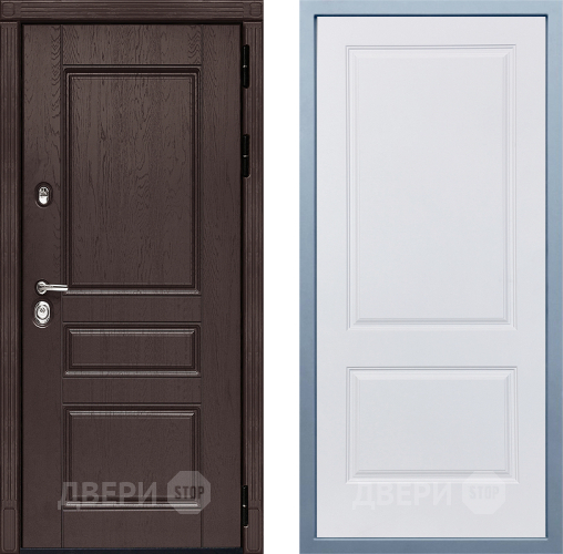 Входная металлическая Дверь Дива МД-90 Д-7 Белый в Чехове