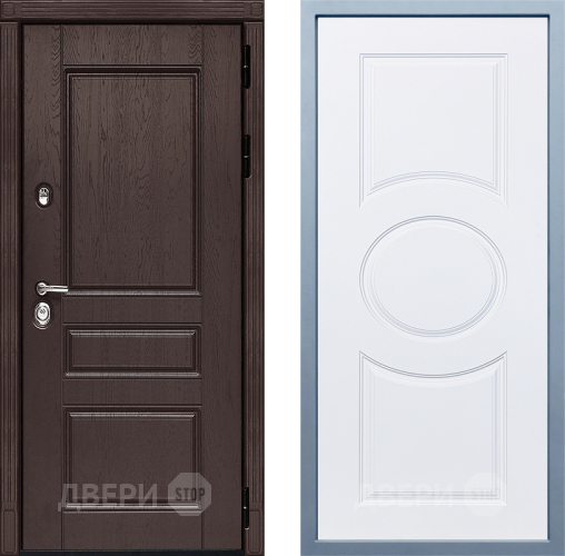 Входная металлическая Дверь Дива МД-90 Д-8 Белый в Чехове