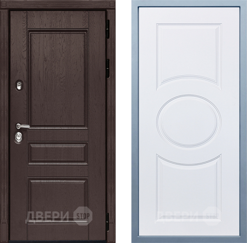 Входная металлическая Дверь Дива МД-90 М-30 Белый в Чехове