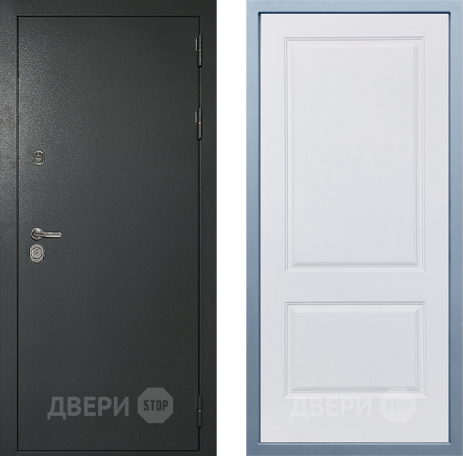 Входная металлическая Дверь Дива МД-40 Титан Д-7 Белый в Чехове