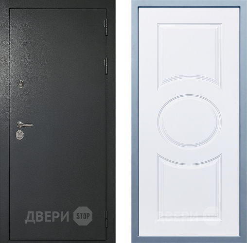 Входная металлическая Дверь Дива МД-40 Титан Д-8 Белый в Чехове