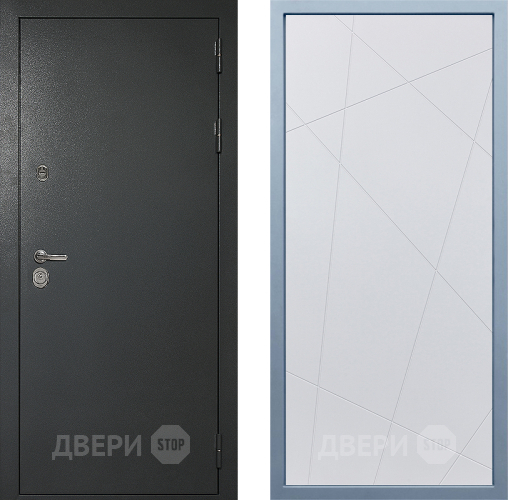 Входная металлическая Дверь Дива МД-40 Титан Д-11 Белый в Чехове