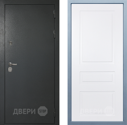 Входная металлическая Дверь Дива МД-40 Титан Н-13 Белый в Чехове