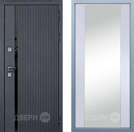 Входная металлическая Дверь Дива МХ-46 STR Д-15 Зеркало Белый в Чехове