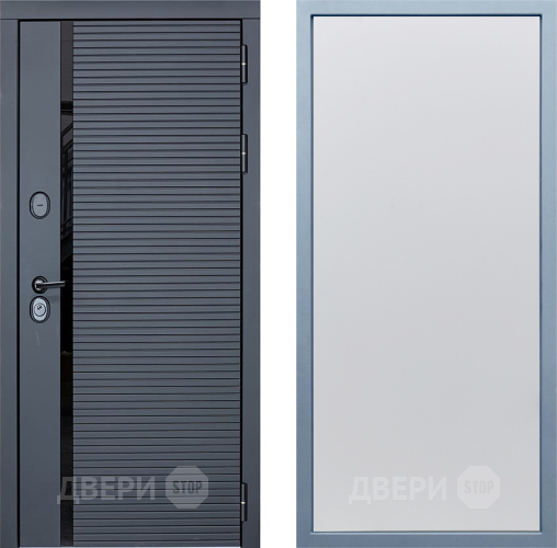 Входная металлическая Дверь Дива МХ-45 STR Н-1 Белый в Чехове