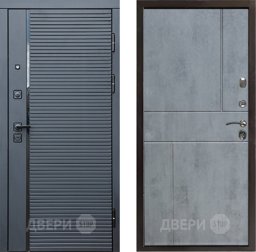 Дверь Престиж Черная Линия Горизонт Бетон темный в Чехове