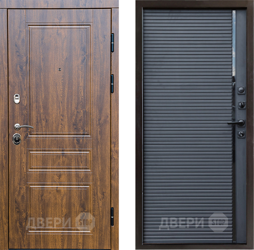 Входная металлическая Дверь Престиж Классика Дуб Porte Черный кварц в Чехове