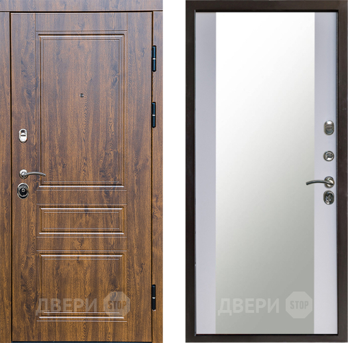 Дверь Престиж Классика Дуб Зеркало Белый софт в Чехове