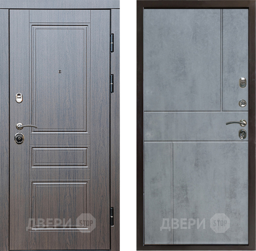 Входная металлическая Дверь Престиж Классика Венге Горизонт Бетон темный в Чехове