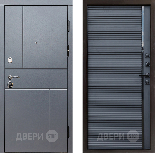 Входная металлическая Дверь Престиж Горизонт Грэй Porte Черный кварц в Чехове