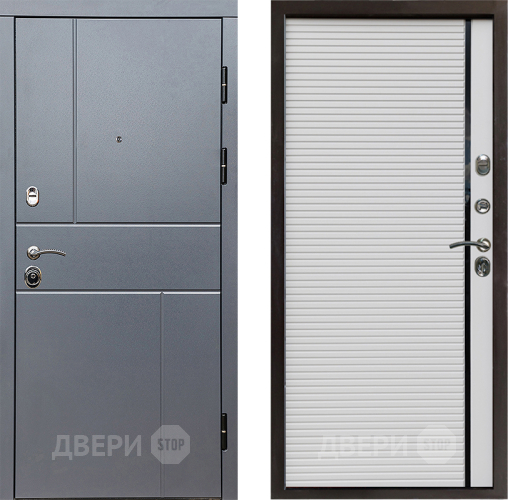Входная металлическая Дверь Престиж Горизонт Грэй Porte Белый в Чехове