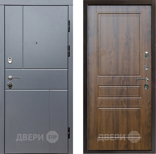 Входная металлическая Дверь Престиж Горизонт Грэй Классика Дуб в Чехове