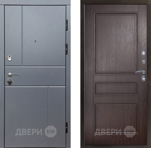 Входная металлическая Дверь Престиж Горизонт Грэй Классика Венге в Чехове
