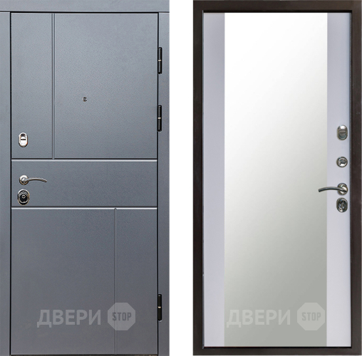 Дверь Престиж Горизонт Грэй Зеркало Белый софт в Чехове