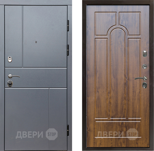Входная металлическая Дверь Престиж Горизонт Грэй Арка Дуб в Чехове