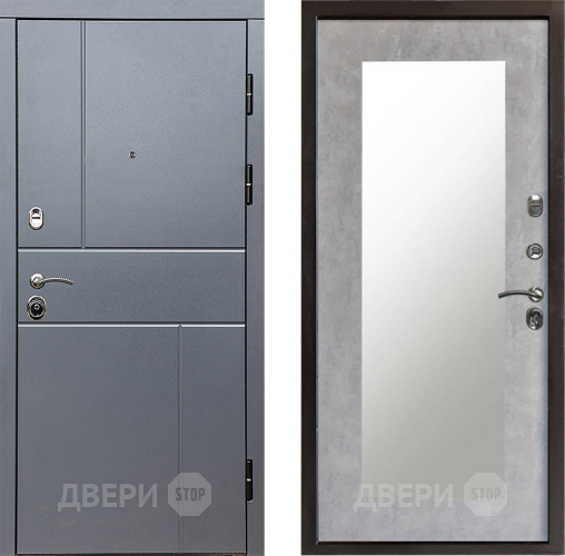 Дверь Престиж Горизонт Грэй Зеркло Пастораль Бетон светлый в Чехове