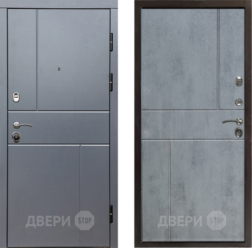 Входная металлическая Дверь Престиж Горизонт Грэй Горизонт Бетон темный в Чехове