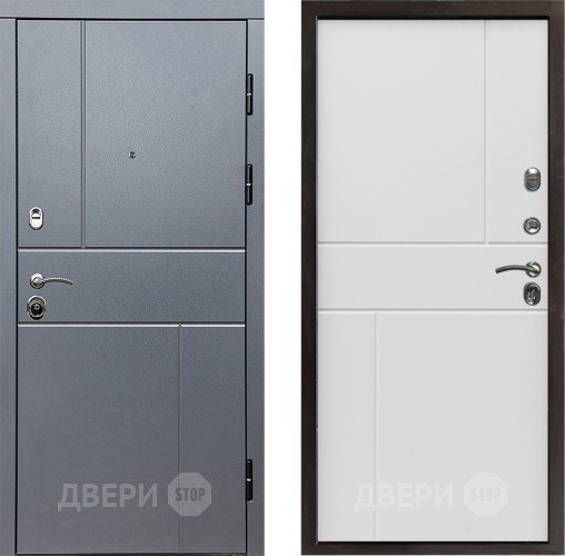 Входная металлическая Дверь Престиж Горизонт Грэй Горизонт Бетон белый в Чехове