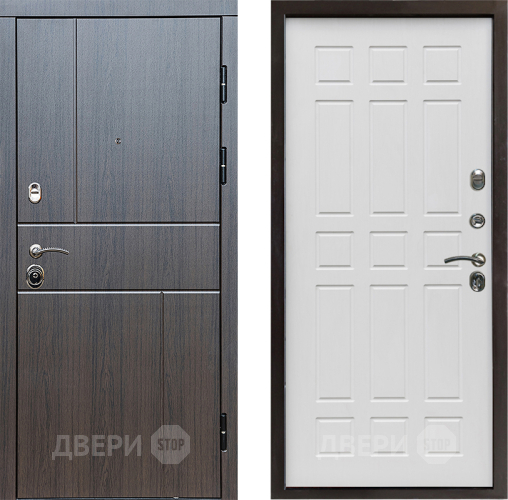 Входная металлическая Дверь Престиж Горизонт Венге Спарта Белое дерево в Чехове