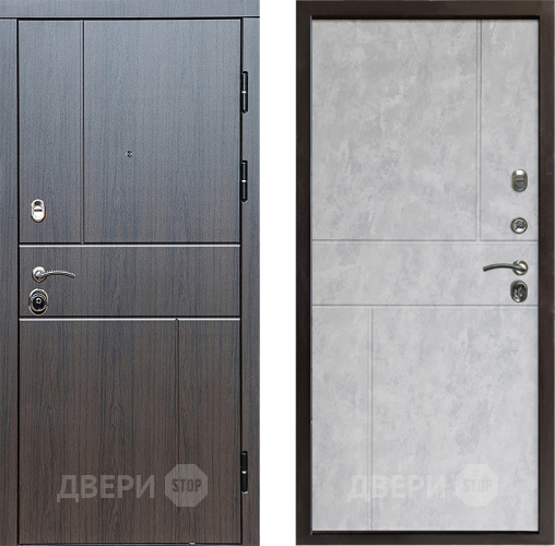Входная металлическая Дверь Престиж Горизонт Венге Горизонт Бетон светлый в Чехове