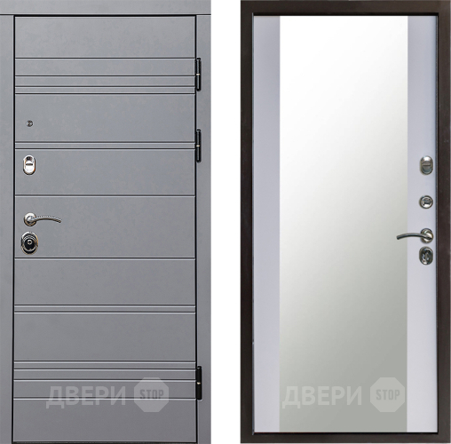 Дверь Престиж Линия Грэй Зеркало Белый софт в Чехове
