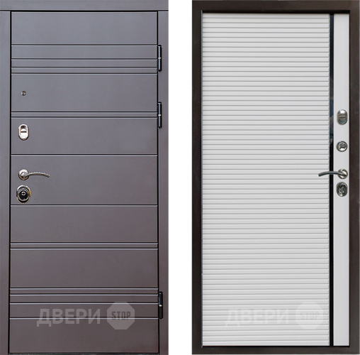 Входная металлическая Дверь Престиж Линия Браун Porte Белый в Чехове