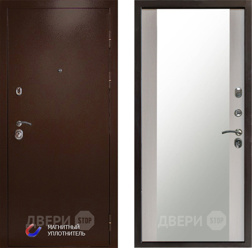 Дверь Престиж Медь Зеркало Лиственница белая в Чехове