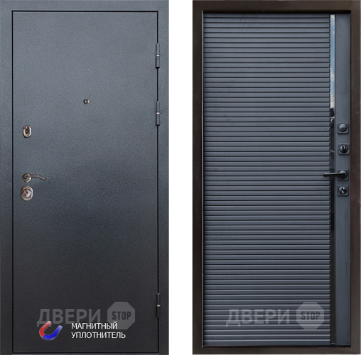 Входная металлическая Дверь Престиж Графит Porte Черный кварц в Чехове