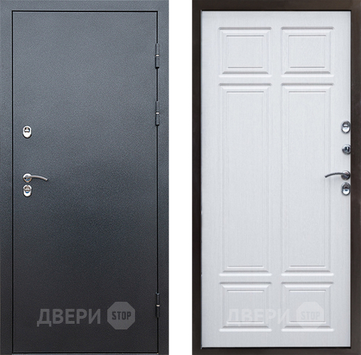 Входная металлическая Дверь Престиж TERMO с терморазрывом Снегирь Серебро Премиум Лиственница белая в Чехове