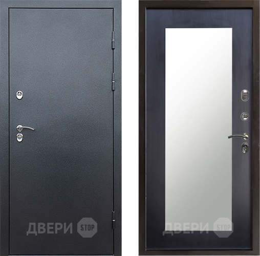 Дверь Престиж TERMO с терморазрывом Снегирь Серебро Зеркало пастораль Венге в Чехове